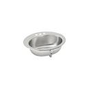 Elkay Lustrous Highlighted Satin 1-Hole 1-Bowl Top Mount Bathroom Sink 