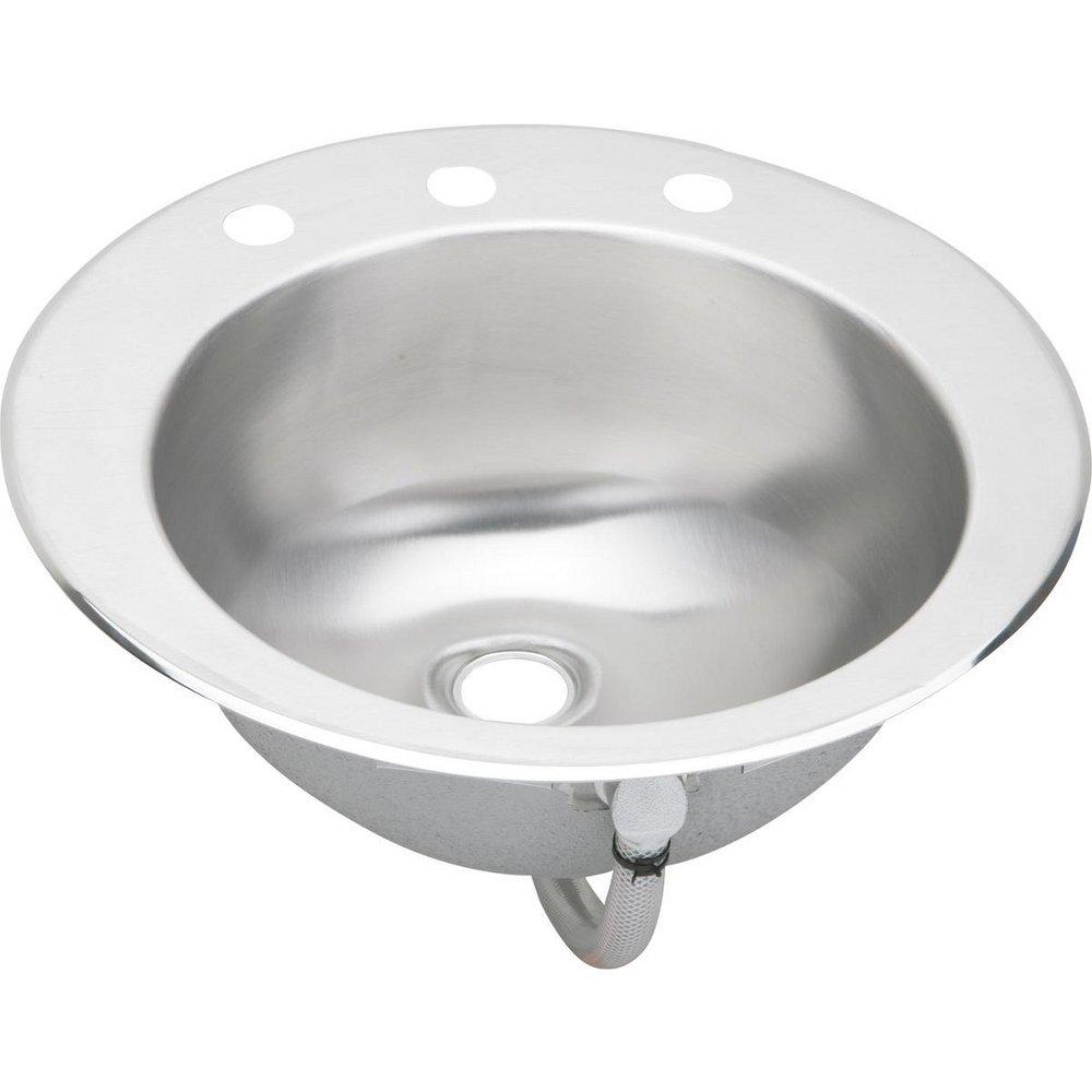 Elkay Lustrous Satin Topmount Lavatory Sink in Stainless Steel and Lustrous Highlighted Satin 