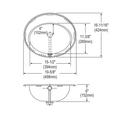 Elkay Lustrous Satin Topmount Lavatory Sink in Stainless Steel and Lustrous Highlighted Satin 