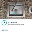 Elkay Brushed Satin 22 x 19-1/2 in. Stainless Steel Single Bowl Drop-in Kitchen Sink in Brushed Satin 