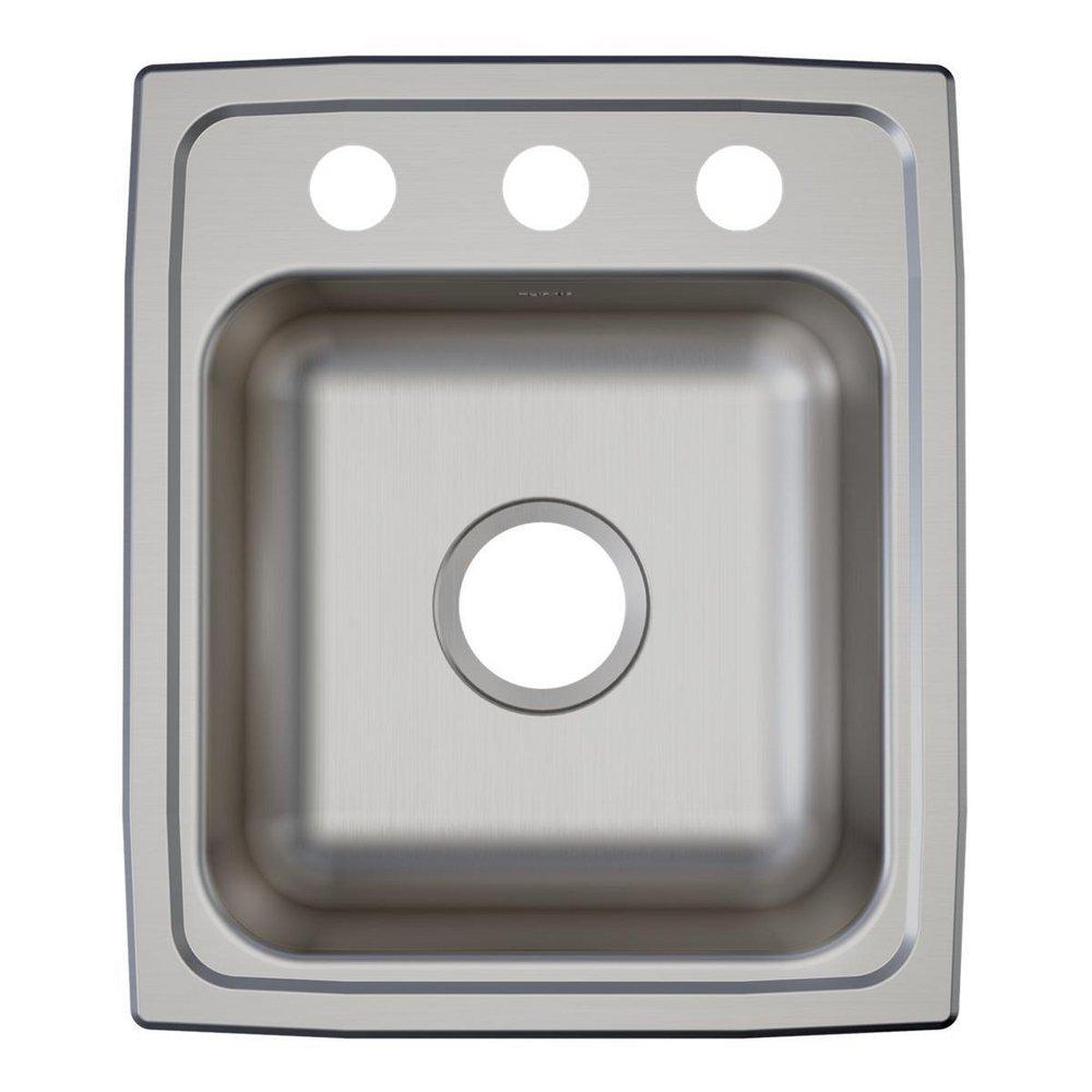 Elkay Lustrous Satin 15 x 17-1/2 in. Drop-in Stainless Steel Bar Sink 