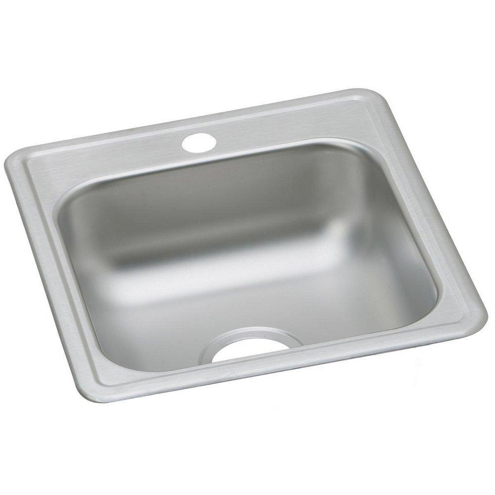 Dayton Satin 17 x 19 in. Drop-in Stainless Steel Bar Sink 