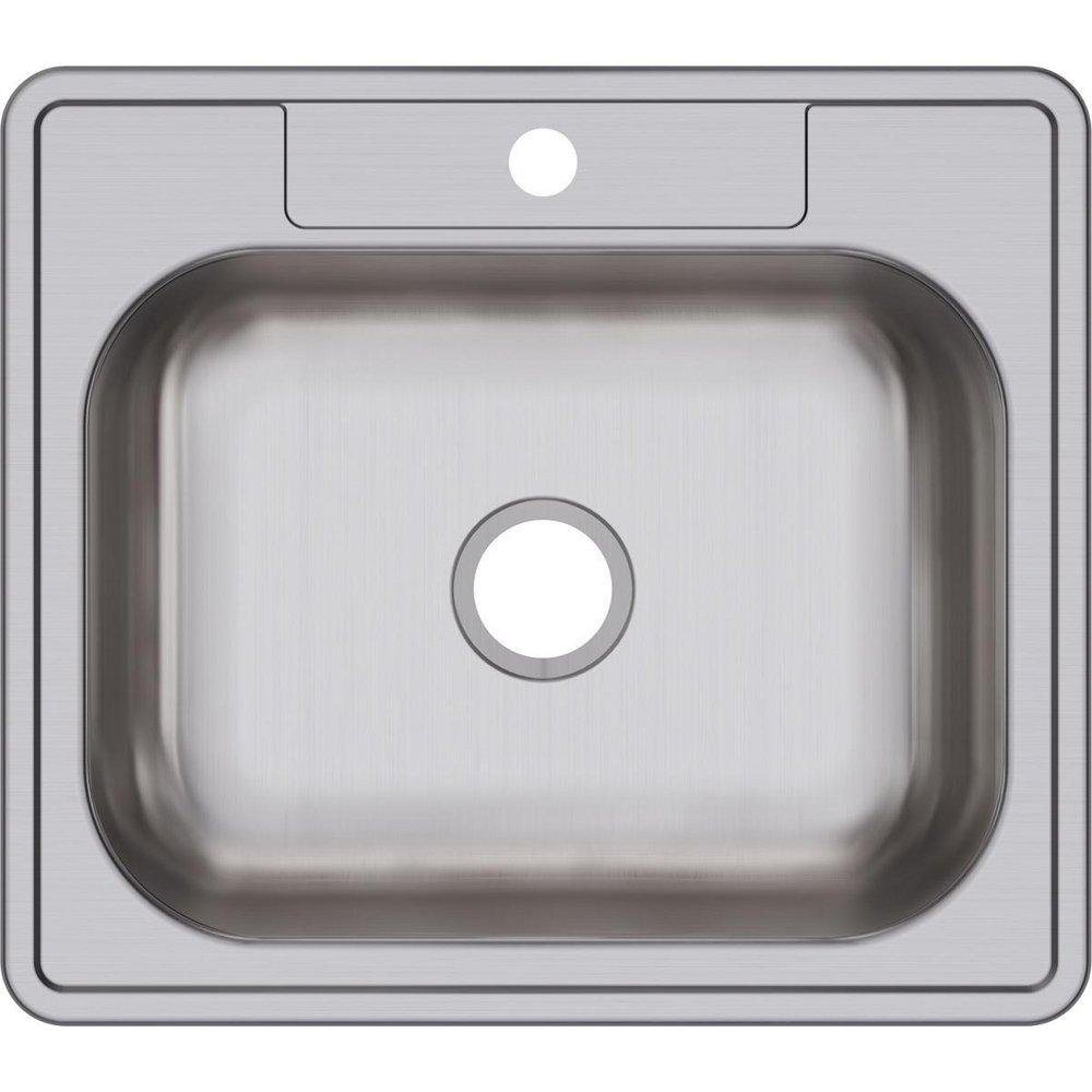 Kingsford Satin 25 x 22 in. Stainless Steel Single Bowl Drop-in Kitchen Sink in Satin 