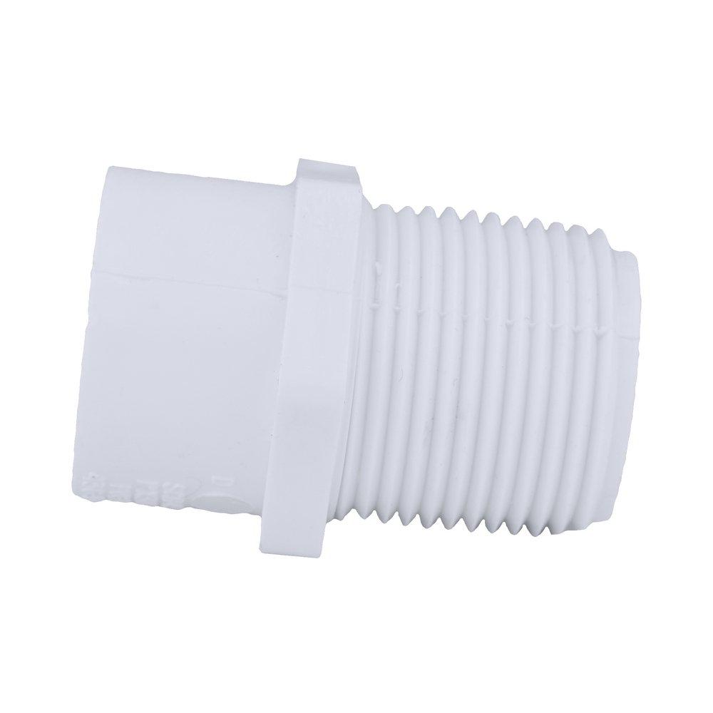 White PVC Schedule 40 Male Adapter 