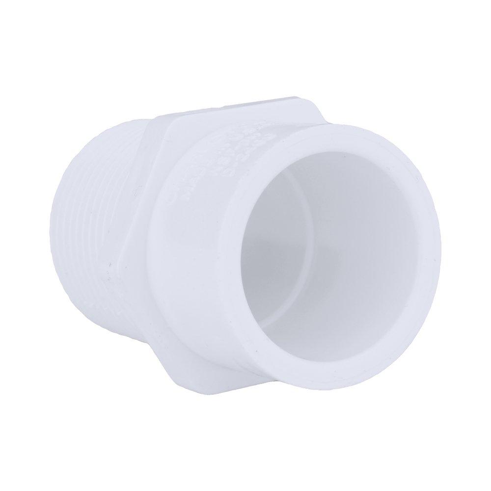White PVC Schedule 40 Male Adapter 