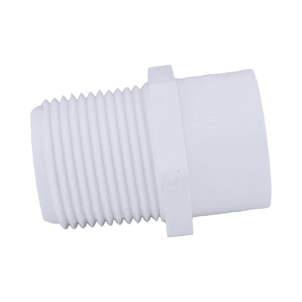 White PVC Schedule 40 Male Adapter 