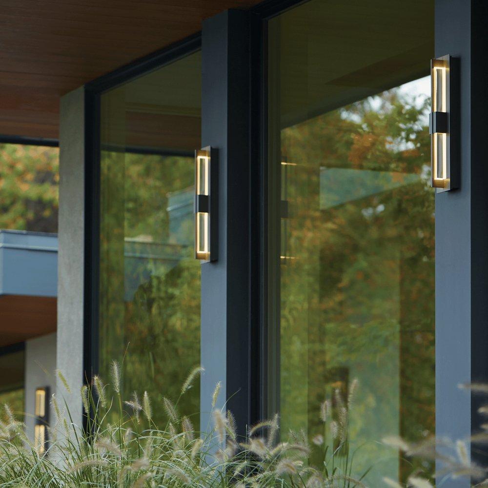 Hubbardton Forge Coastal Black 10W 1-Light 23-1/2 in. Outdoor Wall Sconce 