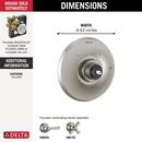 Delta Faucet Brilliance Stainless Pressure Balancing Valve Trim (Handle Sold Separately) 
