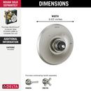 Delta Faucet Brilliance&reg; Stainless Zinc Valve Only Trim 