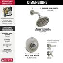 Delta Faucet Brilliance Stainless Multi Function Shower Faucet (Trim Only) 