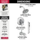 Delta Faucet Chrome Two Handle Multi Bathtub & Shower Faucet Trim Only 