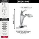 Delta Faucet Chrome Single Handle Monoblock Bathroom Sink Faucet Lever Handle 