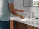 Delta Faucet Chrome Single Handle Monoblock Bathroom Sink Faucet Lever Handle 