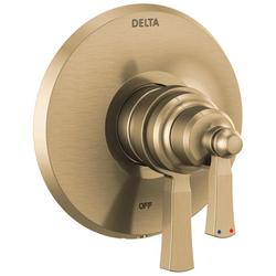 Two Handle Pressure Balancing Valve Trim in Brilliance® Champagne Bronze