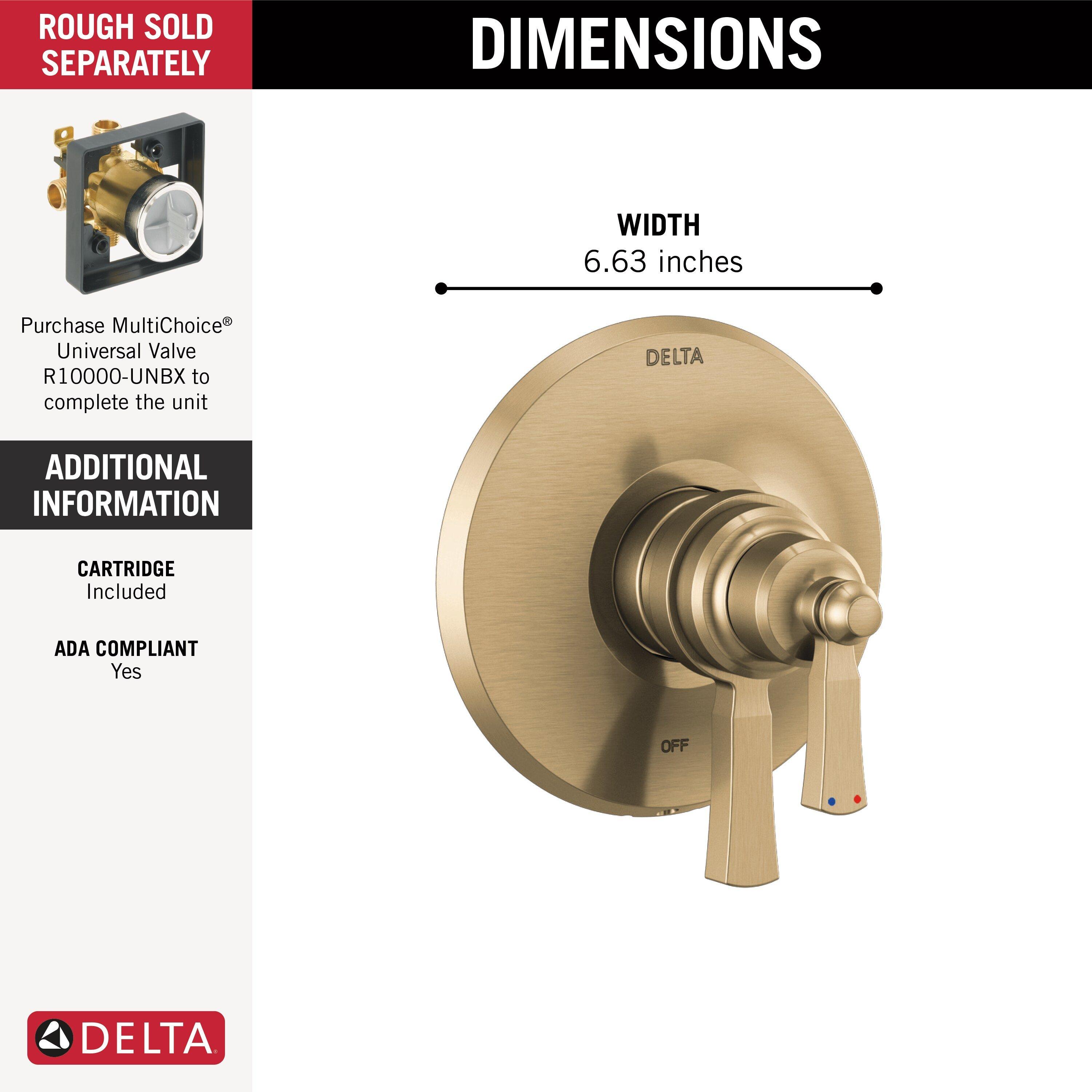 Delta Faucet Brilliance Champagne Bronze Two Handle Bathtub & Shower Faucet (Trim Only) 