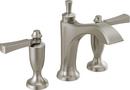 Delta Faucet Brilliance&reg; Stainless Two Handle Widespread Bathroom Sink Faucet 