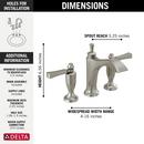 Delta Faucet Brilliance&reg; Stainless Two Handle Widespread Bathroom Sink Faucet 
