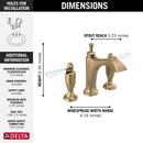 Delta Faucet Champagne Bronze/Porcelain Two Handle Widespread Bathroom Sink Faucet 