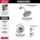 Delta Faucet Chrome Multi Function Shower Faucet (Trim Only) 