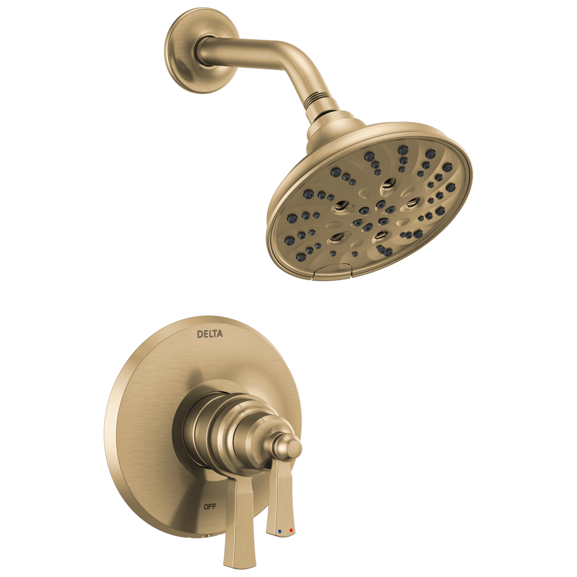 Delta Faucet Brilliance Champagne Bronze Two Handle Multi Function Shower Faucet (Trim Only) 