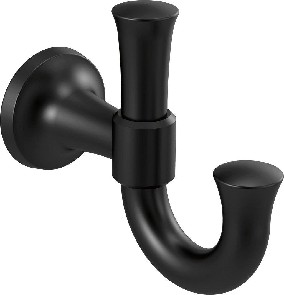 Delta Faucet Matte Black 2-Hook Robe Hook 