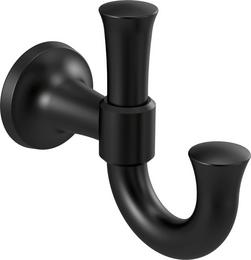 2-Hook Robe Hook in Matte Black