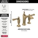 Delta Faucet Brilliance&reg; Champagne Bronze Two Handle Widespread Bathroom Sink Faucet 