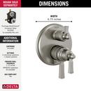 Delta Faucet Brilliance&reg; Stainless Zinc Diverter Valve Trim 