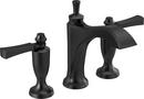 Delta Faucet Matte Black Two Handle Widespread Bathroom Sink Faucet 
