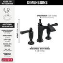 Delta Faucet Matte Black Two Handle Widespread Bathroom Sink Faucet 