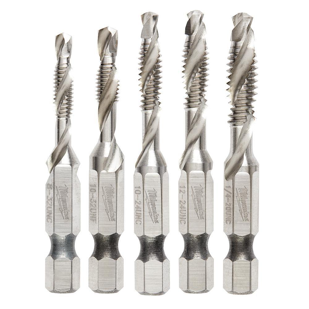 5PC SHOCKWAVE IMPACT DUTY DRILL AND TAP BIT SET 