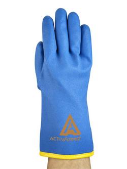 Size 9 PVC Coated Gloves in Blue