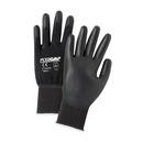 L Size Polyurethane Coated Knitwrist Gloves in Black