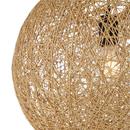 Miseno Black/Rattan 16 in. 60W 1-Light Medium E-26 Pendant 