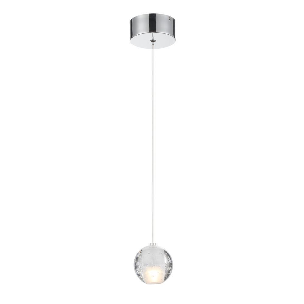Miseno Polished Chrome 3-3/4 in. 6.5W 1-Light Integrated LED Pendant 
