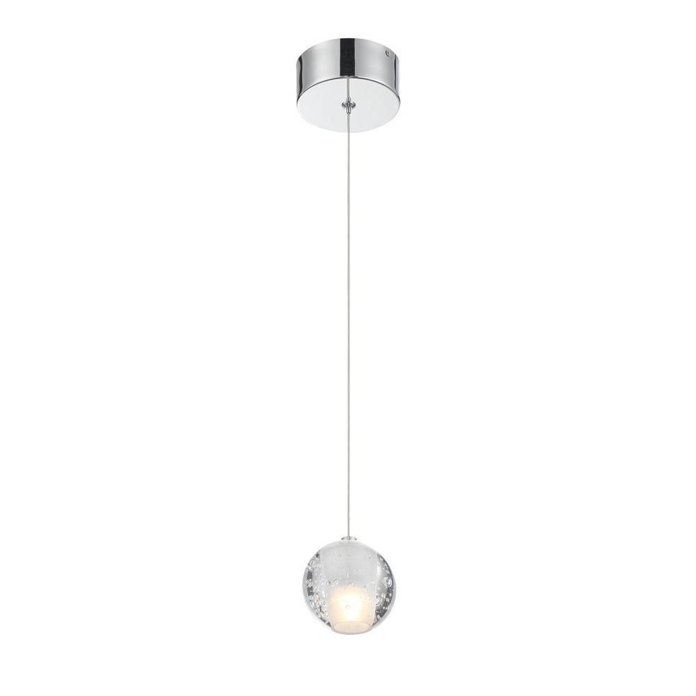 Miseno Polished Chrome 3-3/4 in. 6.5W 1-Light Integrated LED Pendant 