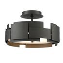 Miseno Smoked Iron 30W 1-Light Integrated LED Semi-Flush Mount Ceiling Fixture 