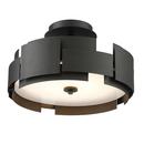 Miseno Smoked Iron 30W 1-Light Integrated LED Semi-Flush Mount Ceiling Fixture 