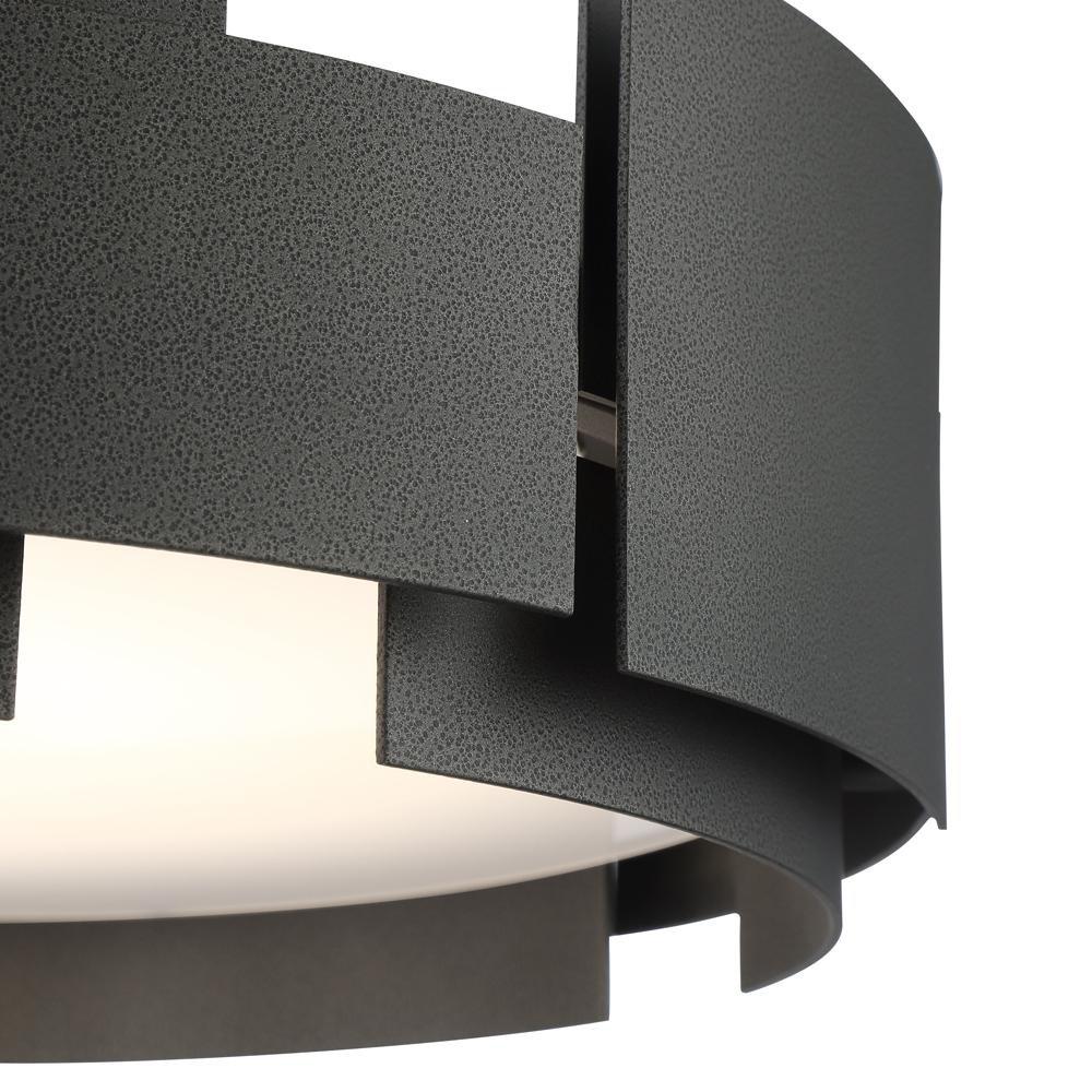 Miseno Smoked Iron 30W 1-Light Integrated LED Semi-Flush Mount Ceiling Fixture 