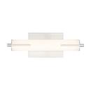 15W 1-Light Integrated LED Vanity Fixture in Brushed Nickel