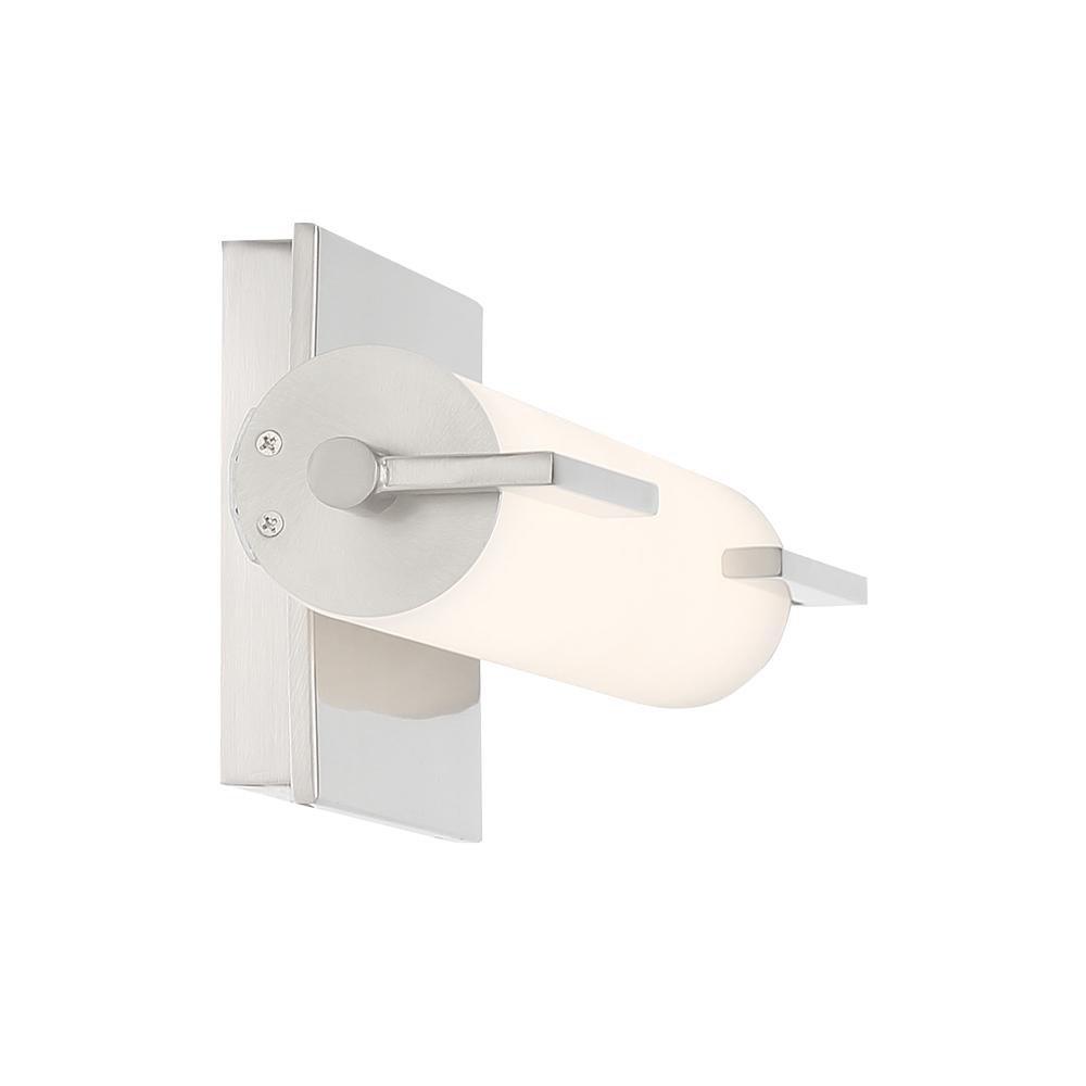 Miseno Brushed Nickel 1-Light Integrated LED Vanity Fixture in Brushed Nickel 