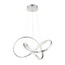 Miseno Brushed Nickel 26 in. 42W 1-Light Integrated LED Pendant 