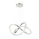 Miseno Brushed Nickel 26 in. 42W 1-Light Integrated LED Pendant 