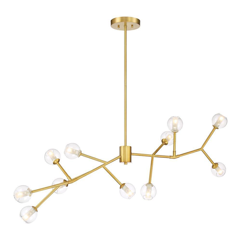 Miseno Antique Brass 22W 11-Light LED Pendant 