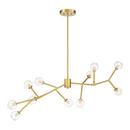 Miseno Antique Brass 22W 11-Light LED Pendant 