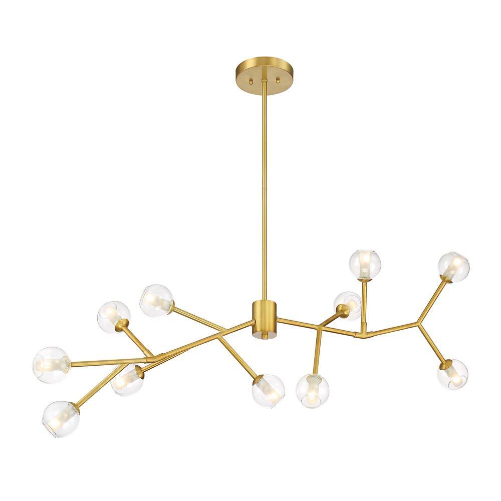 Miseno Antique Brass 22W 11-Light LED Pendant 