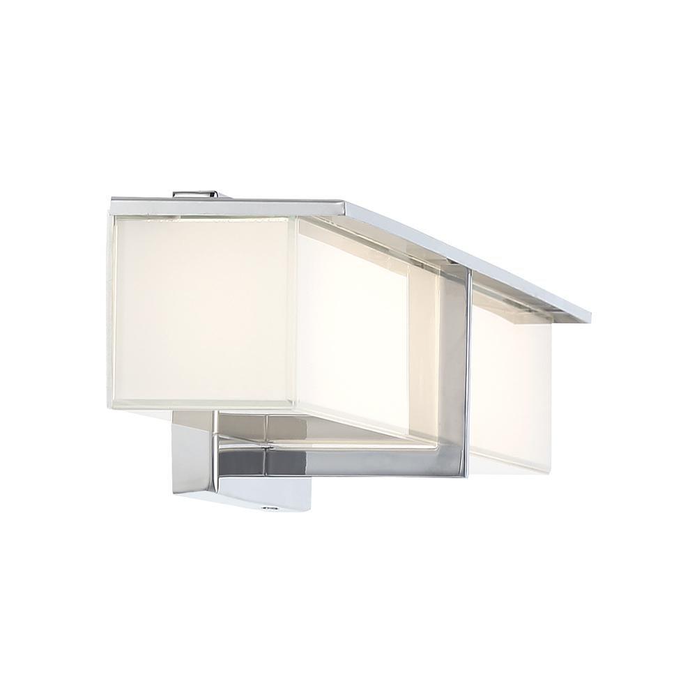 Miseno Polished Chrome 1-Light Integrated LED Vanity Fixture in Polished Chrome 