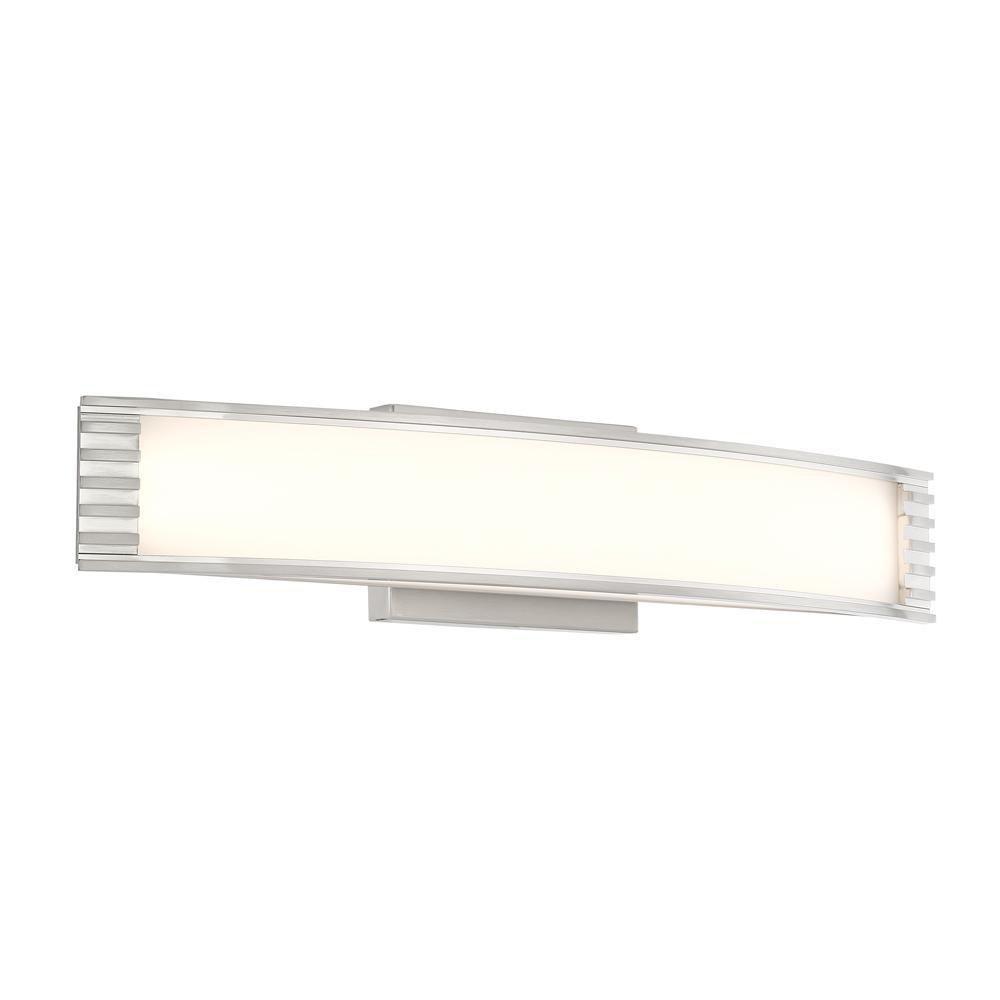 Miseno Brushed Nickel 1-Light Integrated LED Vanity Fixture in Brushed Nickel 