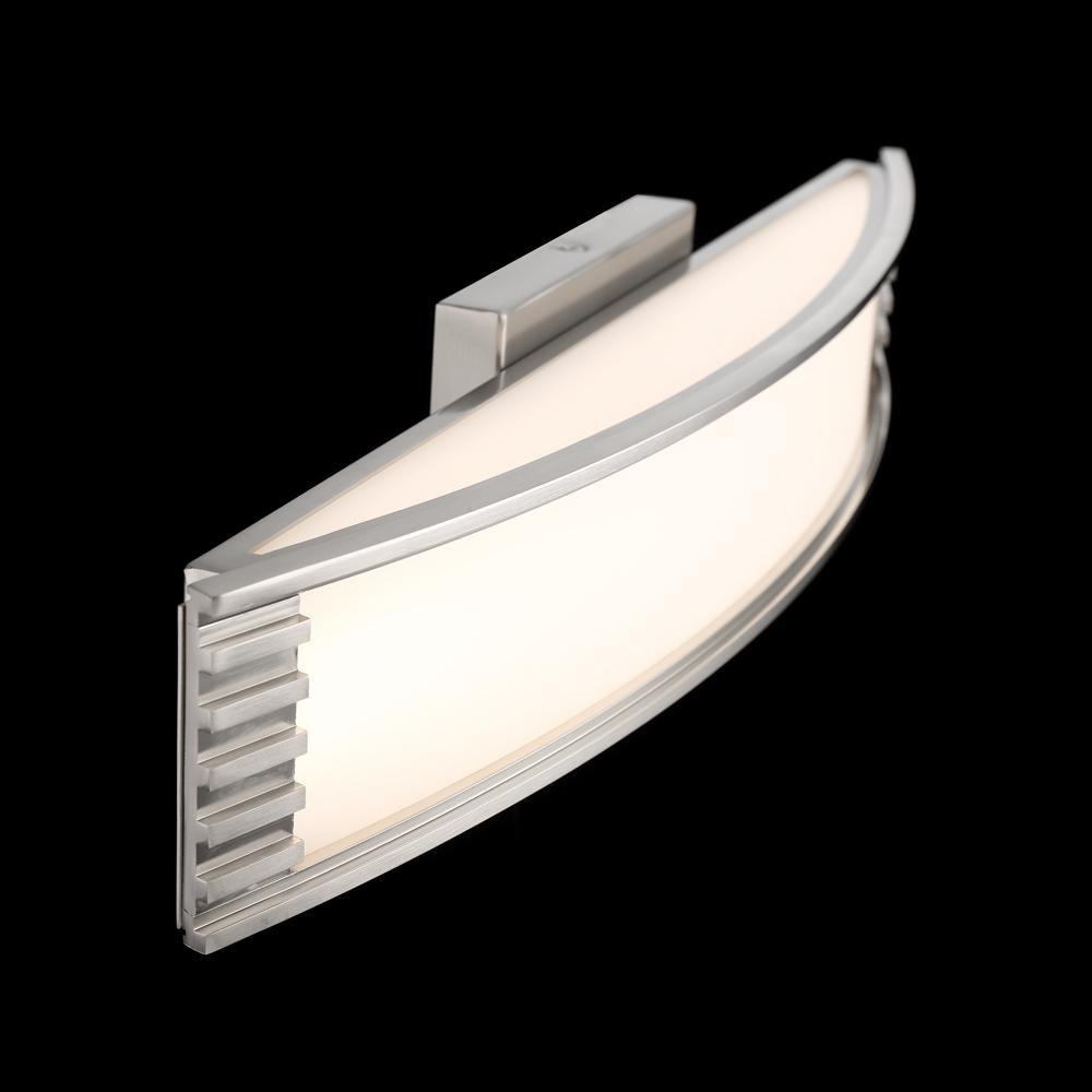 Miseno Brushed Nickel 1-Light Integrated LED Vanity Fixture in Brushed Nickel 