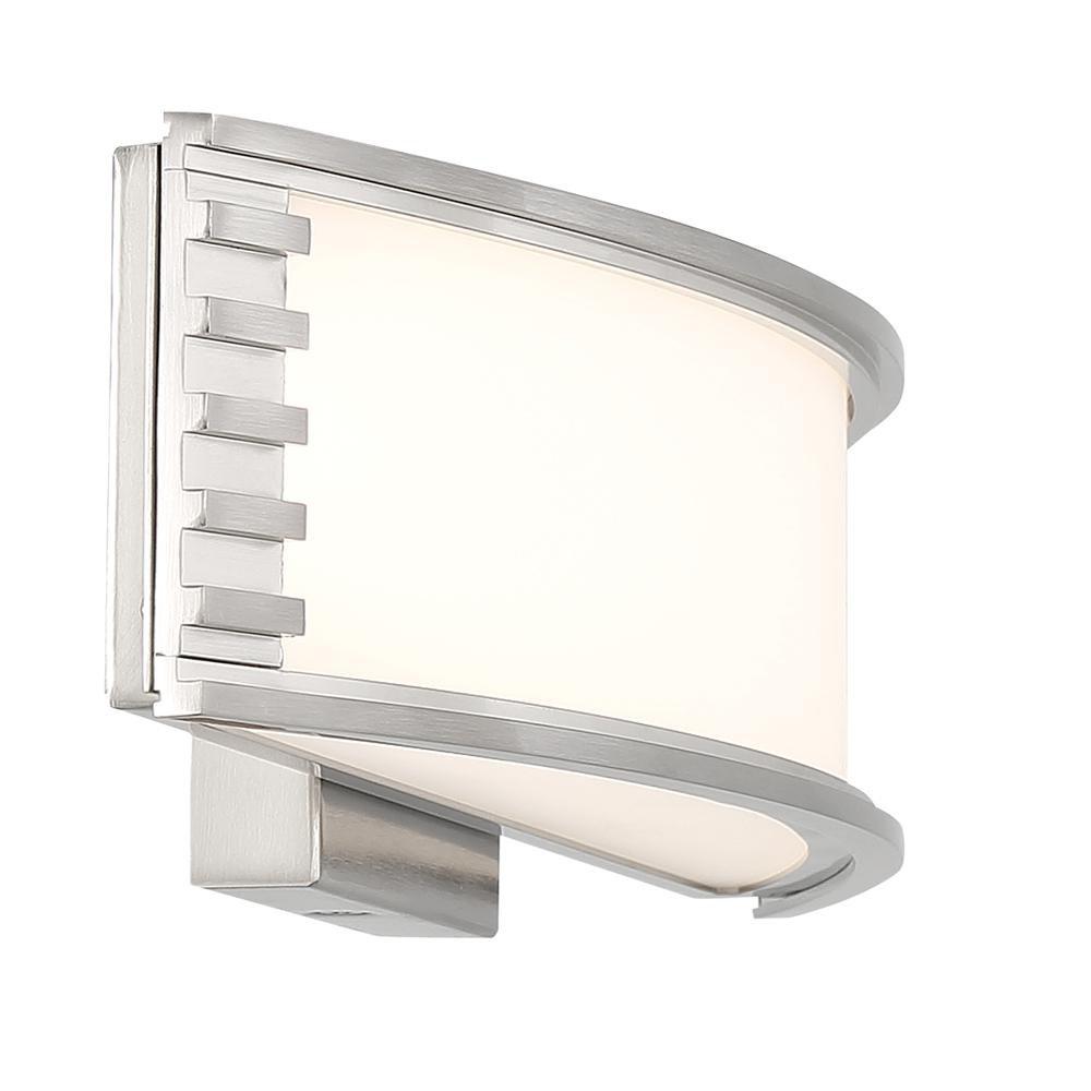 Miseno Brushed Nickel 1-Light Integrated LED Vanity Fixture in Brushed Nickel 